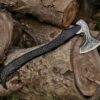 Black Raven crow axe handmade engraved ,Norse Mythology Axe Hatchet, Firewood Chopping unique Axe, Camping Axe, Handforged Axe,
