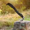 Black Raven crow axe handmade engraved ,Norse Mythology Axe Hatchet, Firewood Chopping unique Axe, Camping Axe, Handforged Axe, - Image 4