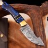 Handmade Damascus Steel Gut-Huk Skinner Survival Knife For camping & Outdoor - Image 3