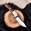 Handmade Carbon Steel Skinner Knife For camping & Outdoor With Leather Sheath - Image 3