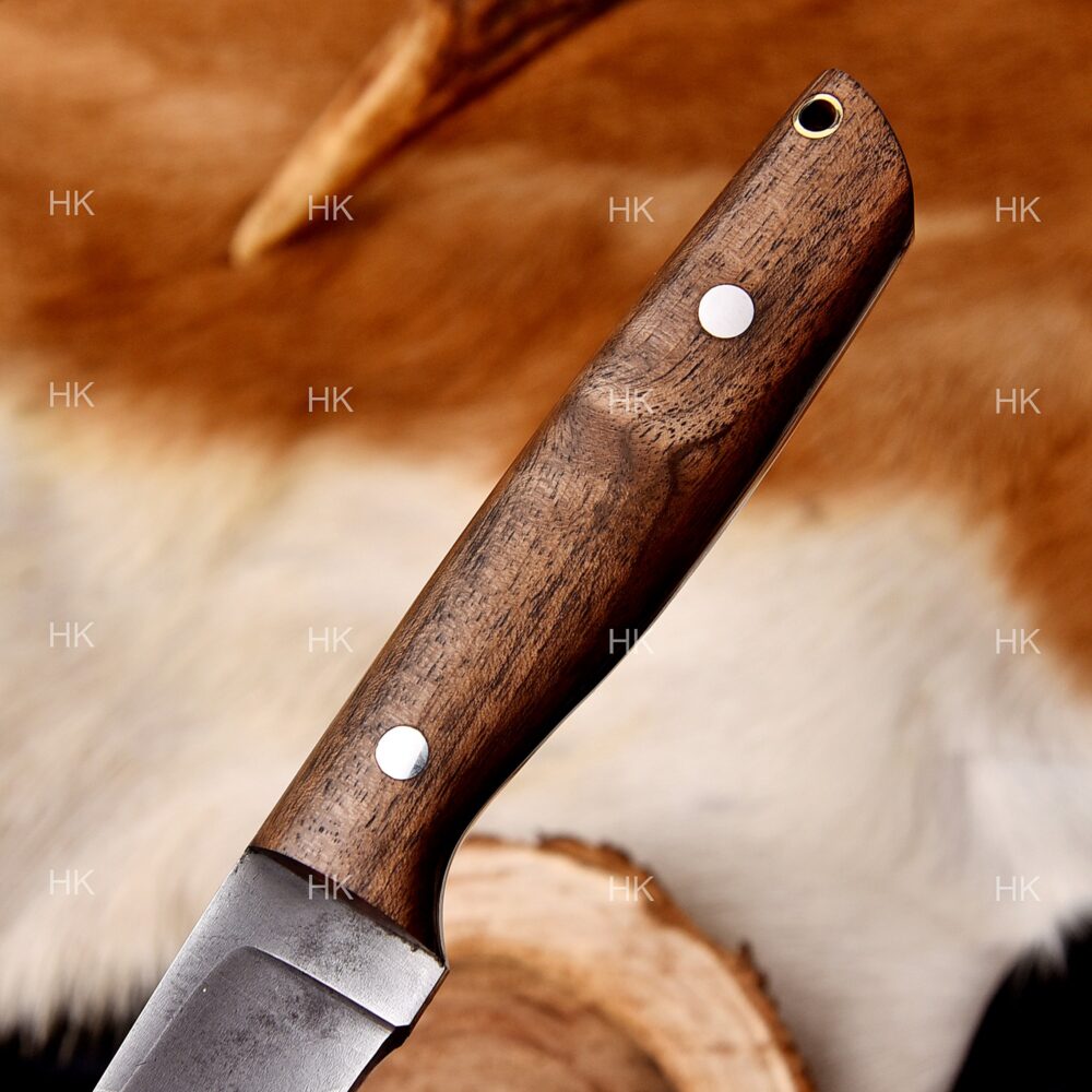 Handmade Carbon Steel Skinner Knife For camping & Outdoor With Leather Sheath - Image 4