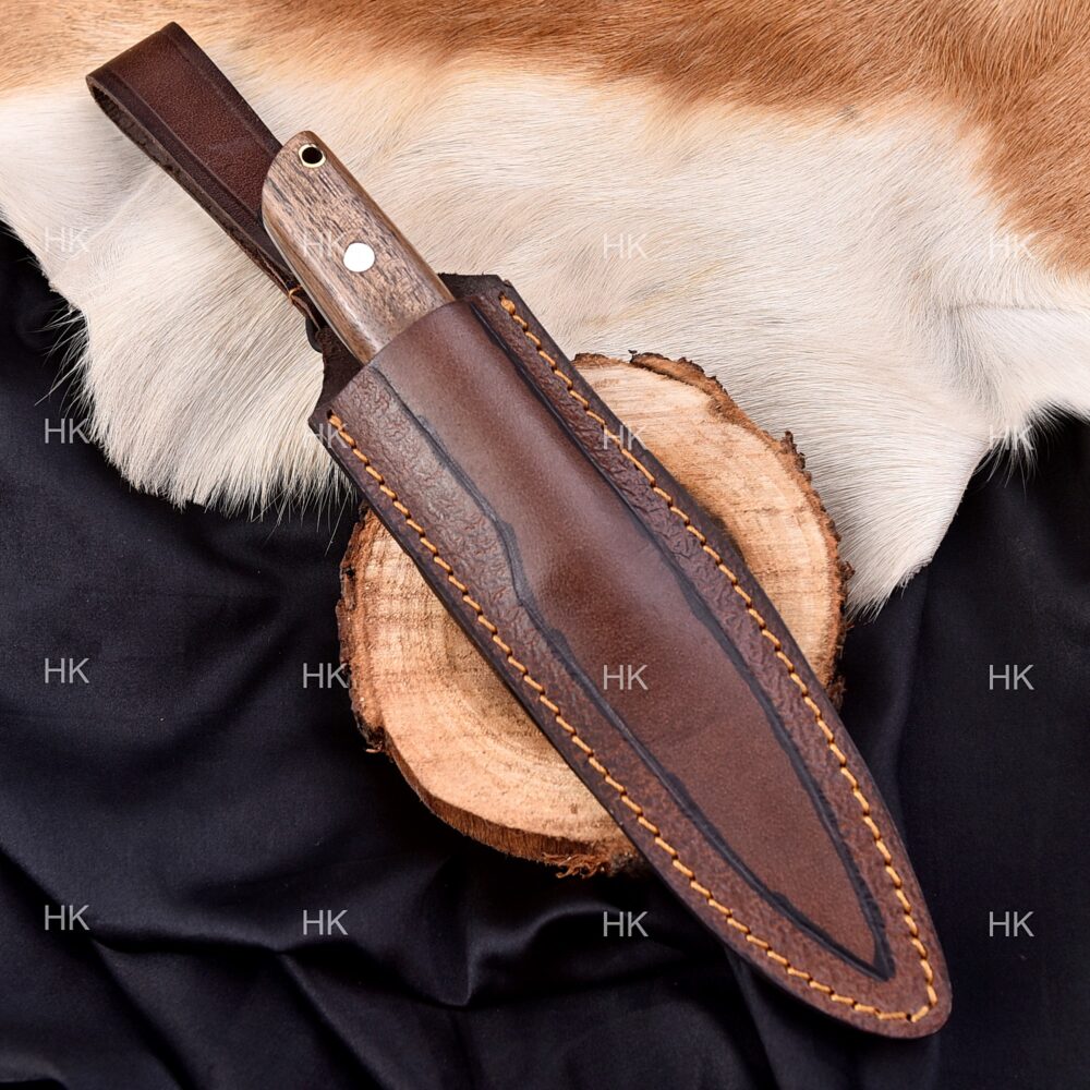 Handmade Carbon Steel Skinner Knife For camping & Outdoor With Leather Sheath - Image 6