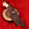 Handmade Carbon Steel Skinner Knife For camping & Outdoor With Leather Sheath - Image 6