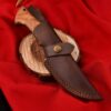 Handmade Carbon Steel Skinner Knife San-Mai Pattern For camping & Outdoor With Leather Sheath - Image 6