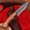 Handmade Carbon Steel Skinner Knife San-Mai Pattern For camping & Outdoor With Leather Sheath - Image 4