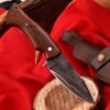 Handmade Carbon Steel Skinner Knife San-Mai Pattern For camping & Outdoor With Leather Sheath (Copy) - Image 3